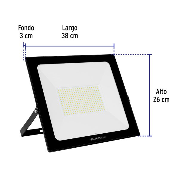 28095 - Reflector ultra delgado LED 200 W luz cálida, Volteck Basic