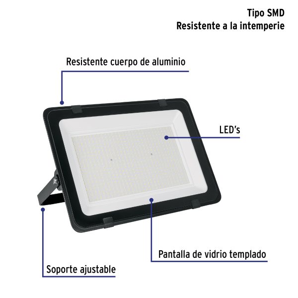 26113 - Reflector ultra delgado LED 400 W luz de día, Volteck Basic