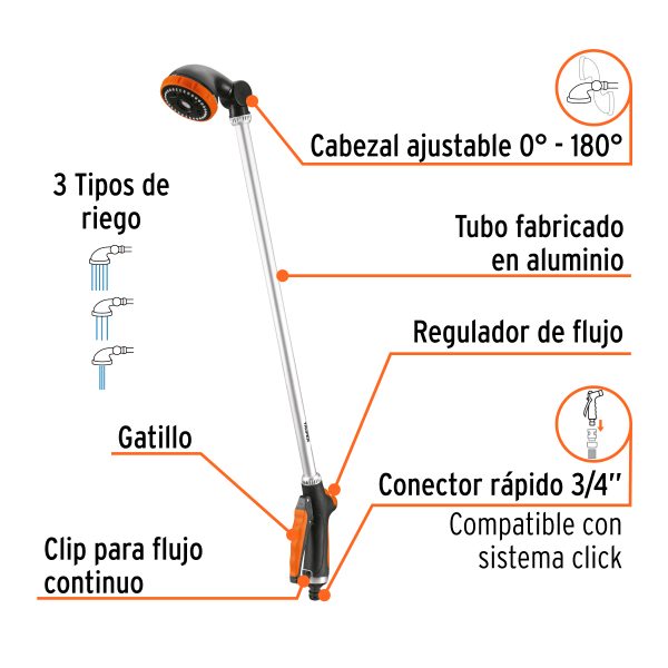 10325 - Pistola para riego tipo regadera de 32', Truper