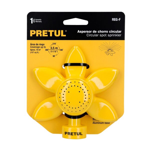 20081 - Aspersor base metálica circular, tipo flor, Pretul