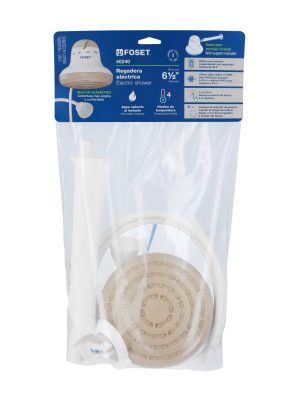 REGEL-6BE1.jpg 40240 - Regadera eléctrica, 4 temperaturas, 16.5cm, beige, Foset