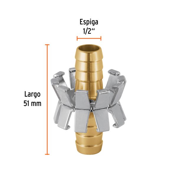 101730 - Reparador de aluminio 1/2', tipo garra para manguera
