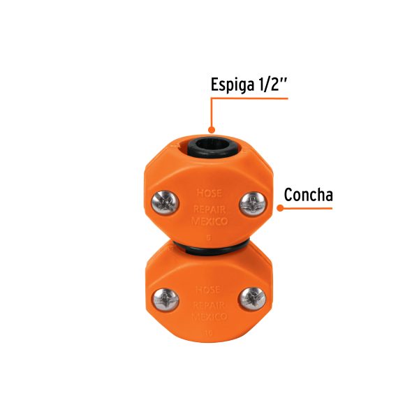 12714 - Reparador 1/2' de ABS para manguera, Truper