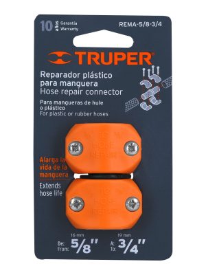 12720 - Reparador 5/8'-3/4' de ABS para manguera, Truper