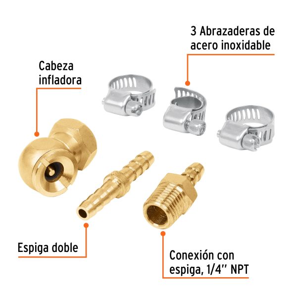 19021 - Juego de 6 piezas para reparar mangueras de 3/8' NPT, TRUPER