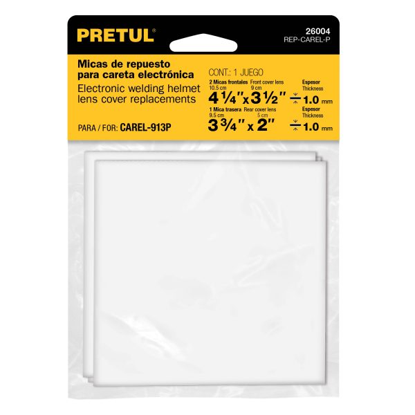 26004 - Bolsa c/3 micas para careta CAREL-11FP, 11AP y 913P, PRETUL