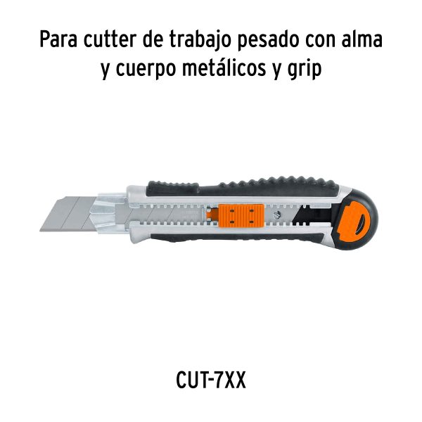 17903 - Estuche con 10 cuchillas SK4 de 25 mm para cutter, Truper