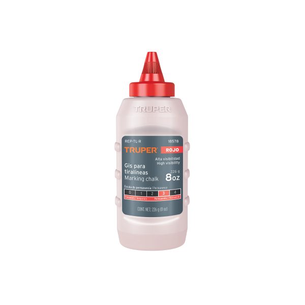 18578 - Gis rojo para tiralíneas, alta visibilidad, 8 oz, Truper