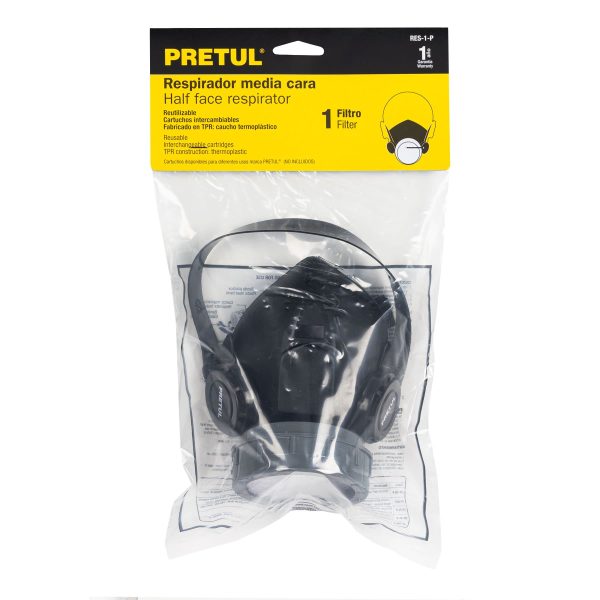23390 - Respirador sin cartucho, 1 filtro, Pretul