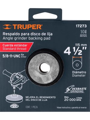 RES-DILI-4-1-2PE1.jpg 17273 - Respaldo para discos de lija 4-1/2', eje 5/8, TRUPER