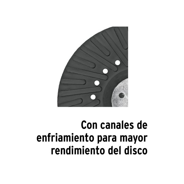 17274 - Respaldo para discos de lija 7', eje 5/8, TRUPER