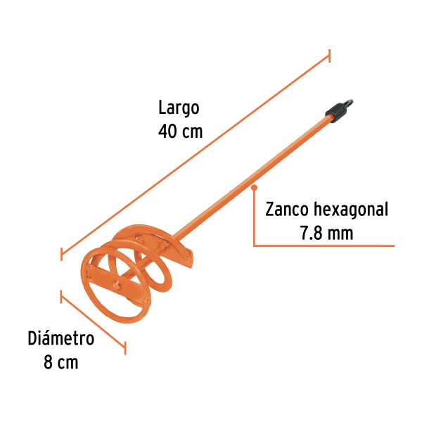 11971 - Revolvedor de pintura, 80mm de diámetro, TRUPER
