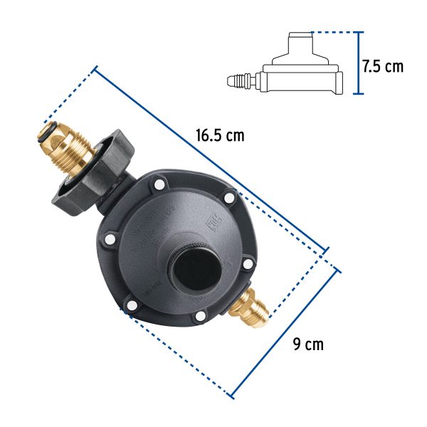 40709 - Regulador de gas 1 vía con maneral, baja presión, Foset