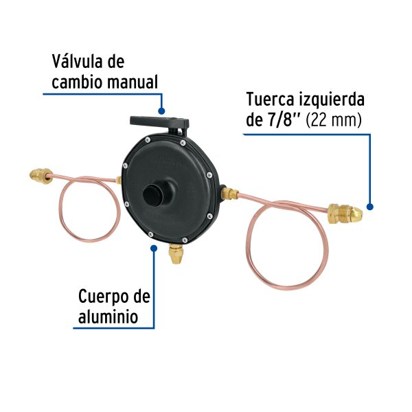 49226 - Regulador de gas L.P. de 2 vías, Foset