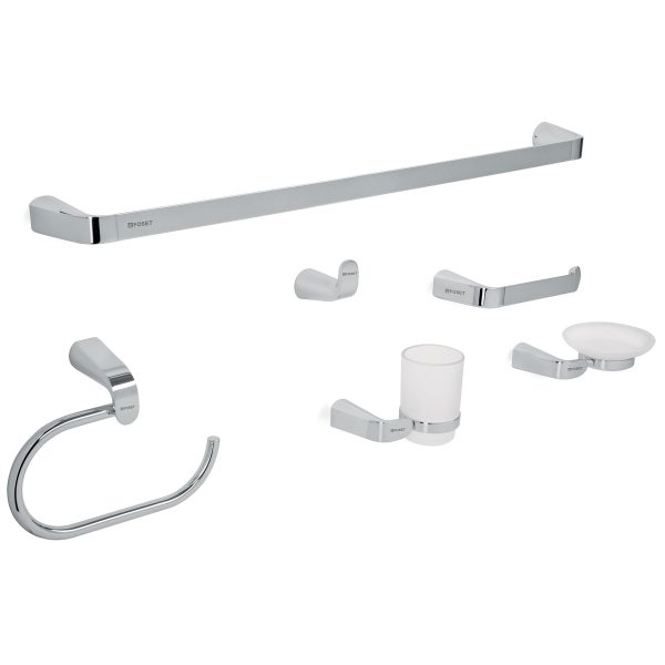 45211 - Juego de 6 accesorios para baño acabado cromo, Riviera