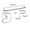45226 - Juego de 6 accesorios para baño acabado satín, Riviera