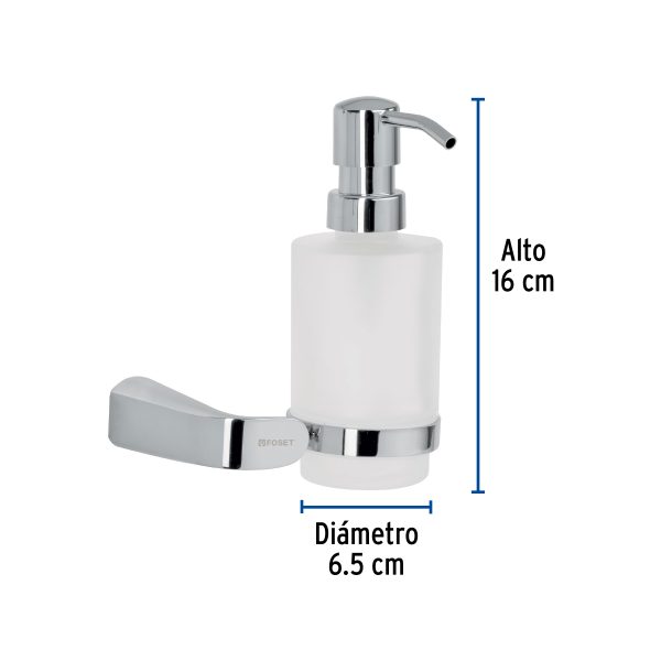 45212 - Dispensador de jabón a pared de latón cromado, Riviera