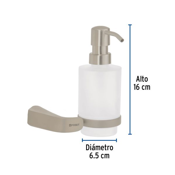 45227 - Dispensador de jabón a pared de latón satinado, Riviera