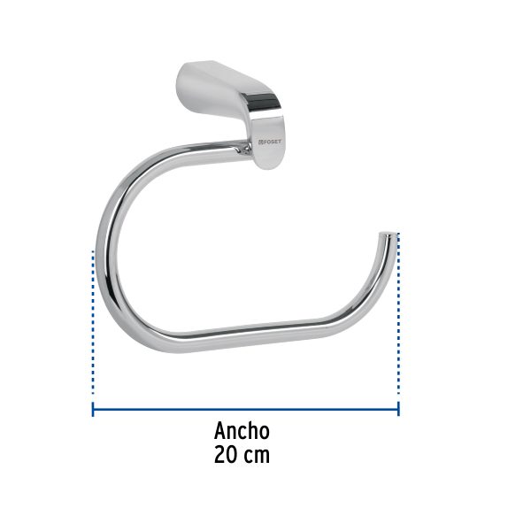 45207 - Toallero argolla de latón en acabado cromo, Foset Riviera