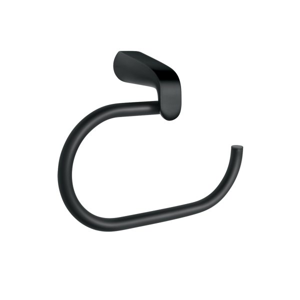 44297 - Toallero argolla, negro, FOSET RIVIERA