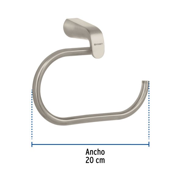 45222 - Toallero argolla de latón en acabado satín, Foset Riviera