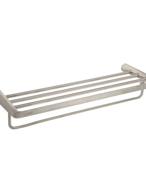 45225 - Repisa de latón portatoalla en acabado satín, Foset Riviera