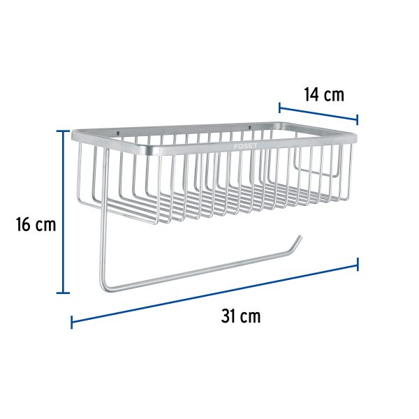46351 - Portarrollo y especiero en cromo para cocina, Foset Riviera