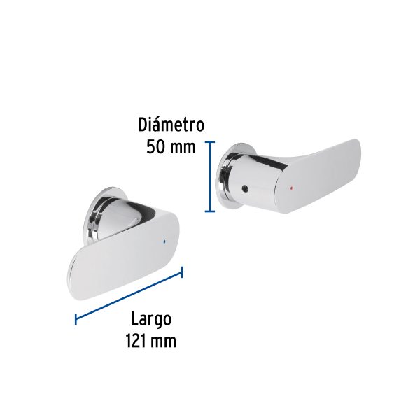 45201 - Juego de manerales de palanca para regadera, cromo, Riviera