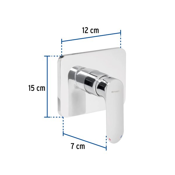 45199 - Monomando para regadera, cromo, RIVIERA