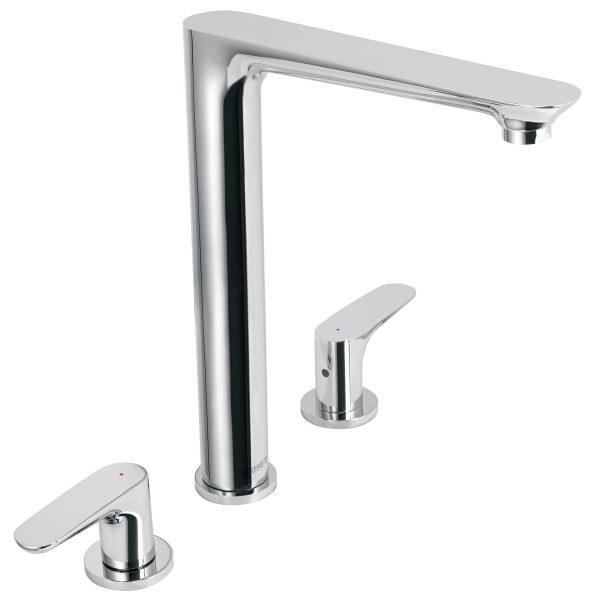 45192 - Mezcladora cuello alto para fregadero, cromo, FOSET RIVIERA