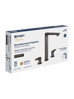 RIM-81ME1.jpg 44096 - Mezcladora cuello alto para fregadero, negro, FOSET RIVIERA