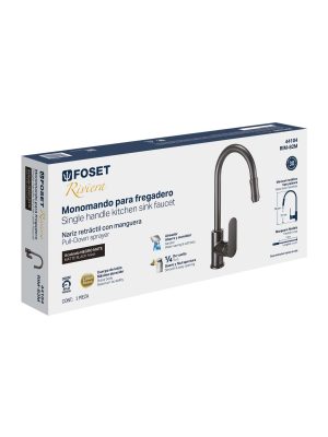 RIM-82ME1.jpg 44104 - Monomando retráctil para fregadero, negro, FOSET RIVIERA