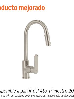 45183 - Monomando retráctil para fregadero, satín, FOSET RIVIERA