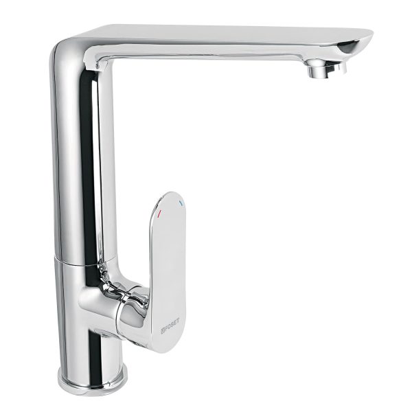 45193 - Monomando cuello alto para fregadero, cromo, FOSET RIVIERA