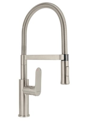 45184 - Monomando nariz flexible para fregadero, satín,FOSET RIVIERA