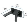 44095 - Monomando a pared para lavabo, negro, FOSET RIVIERA