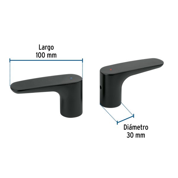 44119 - Juego manerales palanca para RIM-91M, negro, FOSET RIVIERA