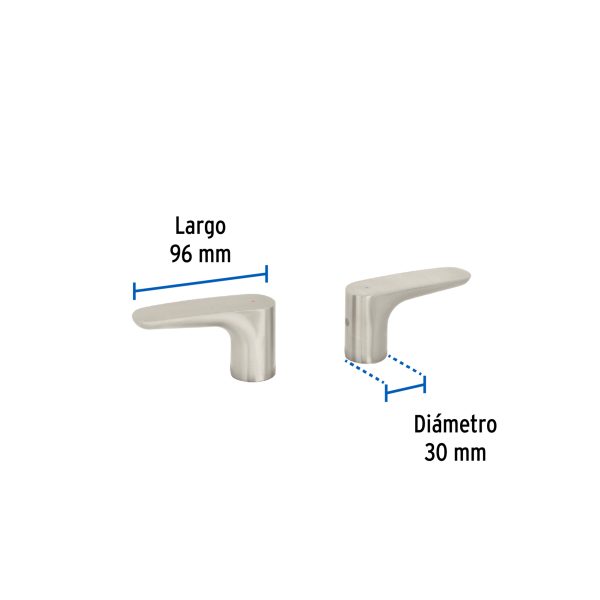 45290 - Jgo manerales de palanca p/taladros separados, satín,Riviera