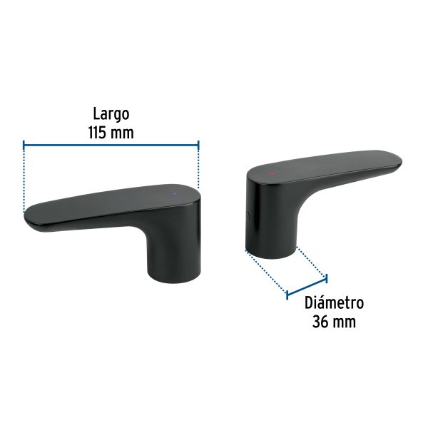 44127 - Juego manerales palanca para RIM-52M, negro, FOSET RIVIERA