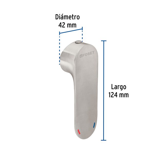 45294 - Maneral de palanca para monomandos, satín, Riviera