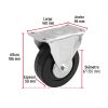 48602 - Rodaja hule 6', placa fija con balero, carga 150 kg, FIERO