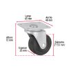 48605 - Rodaja hule 2', placa giratoria c/balero, carga 40kg, FIERO