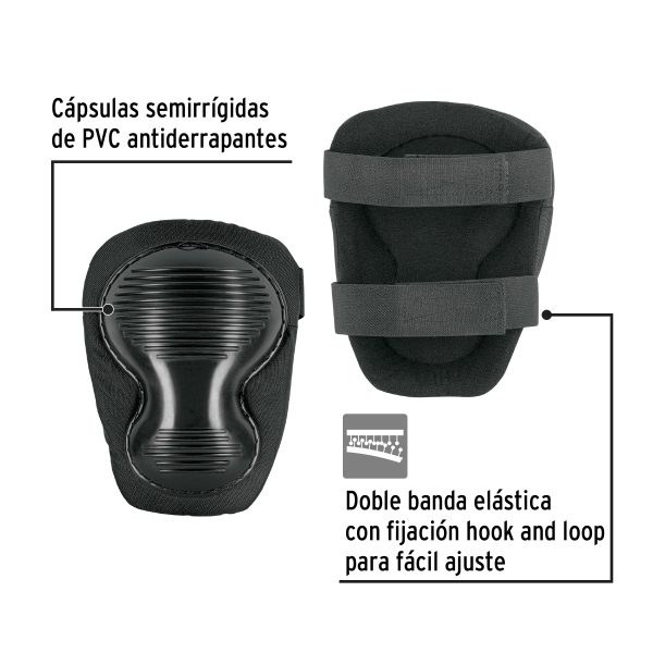 27241 - Rodilleras anti-derrapantes doble cápsula, Pretul
