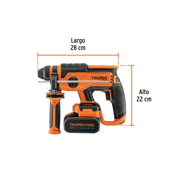 103263 - Rotomartillo SDS Plus 20V, 2 J, 1 batería 4Ah, PRO