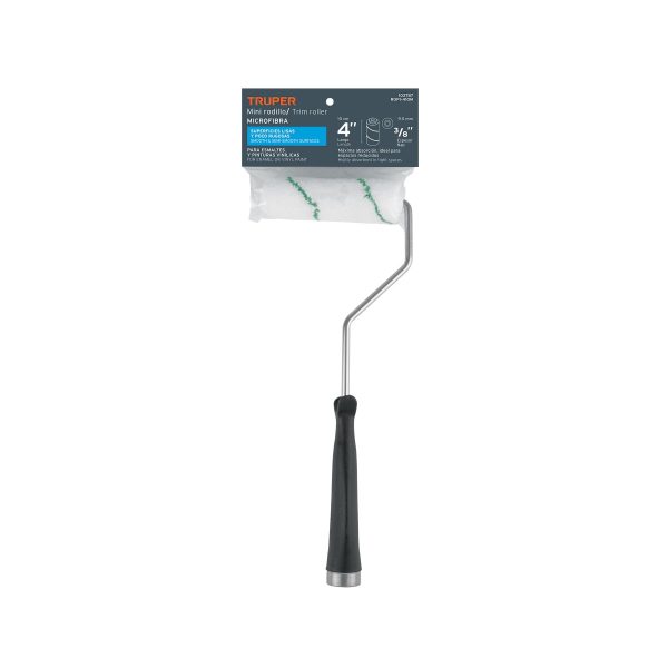 103787 - Mini rodillo para pintar 4' x 3/8' de microfibra, TRUPER