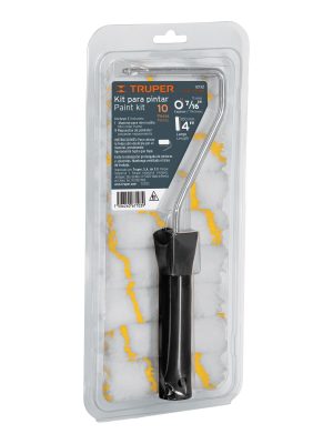 ROPI-420N9E1.jpg 12132 - Kit de maneral y 9 mini rodillos de 4' de poliéster, Truper