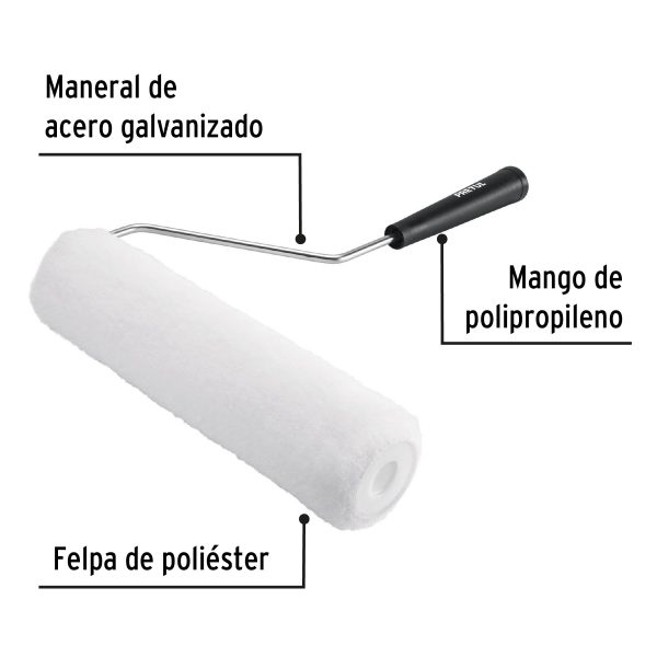 28033 - Rodillo para pintar, 9 x 3/8', superficies lisas, Pretul