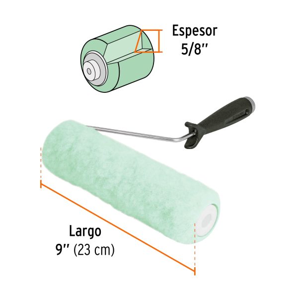 13876 - Rodillo para pintar 9' x 5/8' superficies poco rugosas