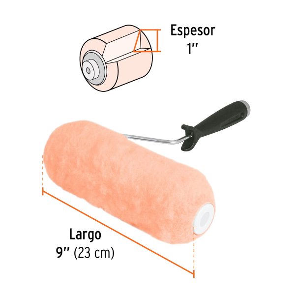 13878 - Rodillo para pintar 9' x 1' superficies muy rugosas, TRUPER