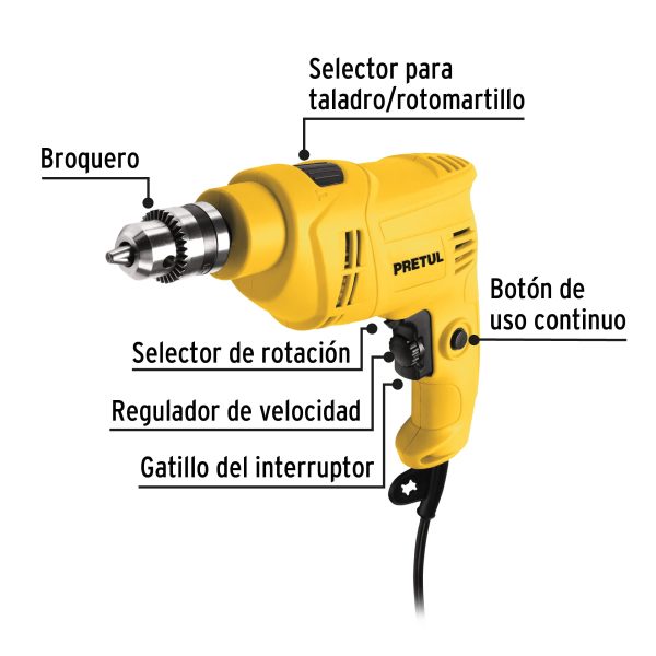 28113 - Rotomartillo 3/8', 550W, PRETUL